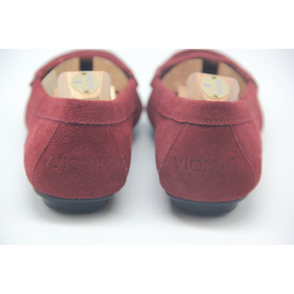 VIONIC Debbie Red Suede Leather Driving Loafer Women Size 6 Slip On Classic - Picture 5 of 13